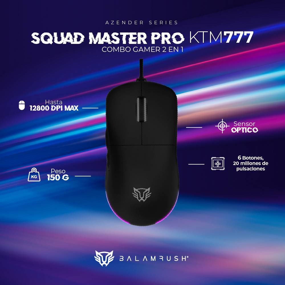 Kit teclado y mouse Balam Rush KTM777 - Vista 4