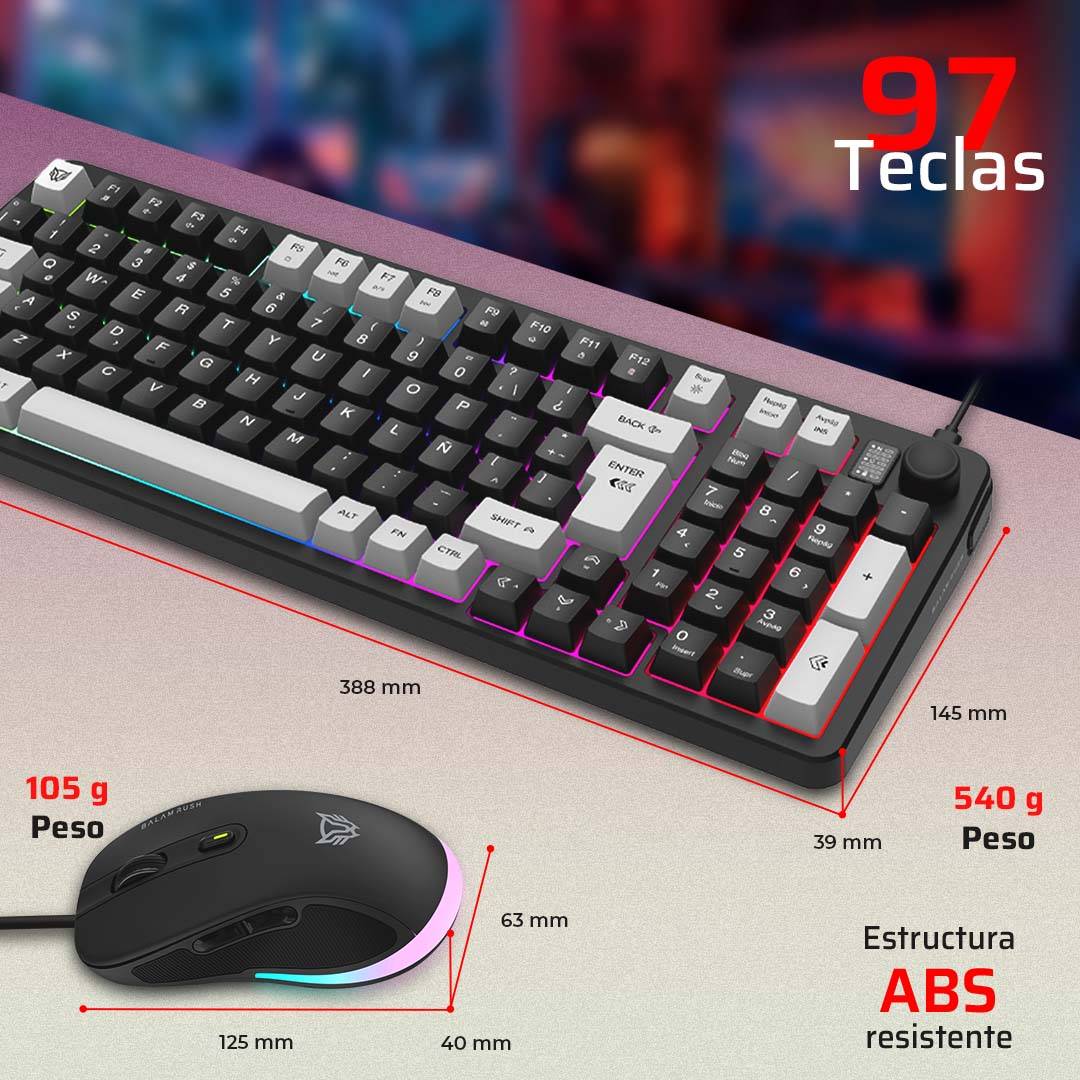 Kits para Teclado y Mouse Balam Rush KG515 - Vista 3
