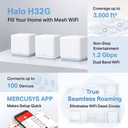 Routers MERCUSYS Halo H32G(3-pack) - Vista 2