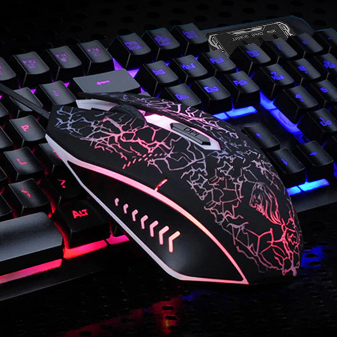 Teclado y Mouse USB RGB Negro BROBOTIX 458977 - Vista 5