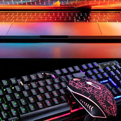 Teclado y Mouse USB RGB Negro BROBOTIX 458977 - Vista 9