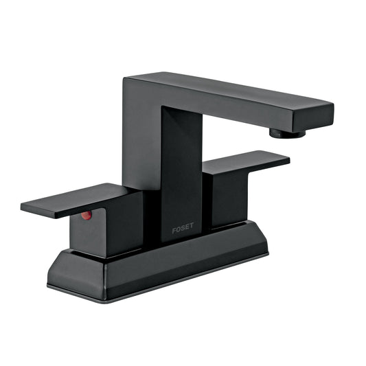 Mezcladora para lavabo 4', negro, FOSET KUBO