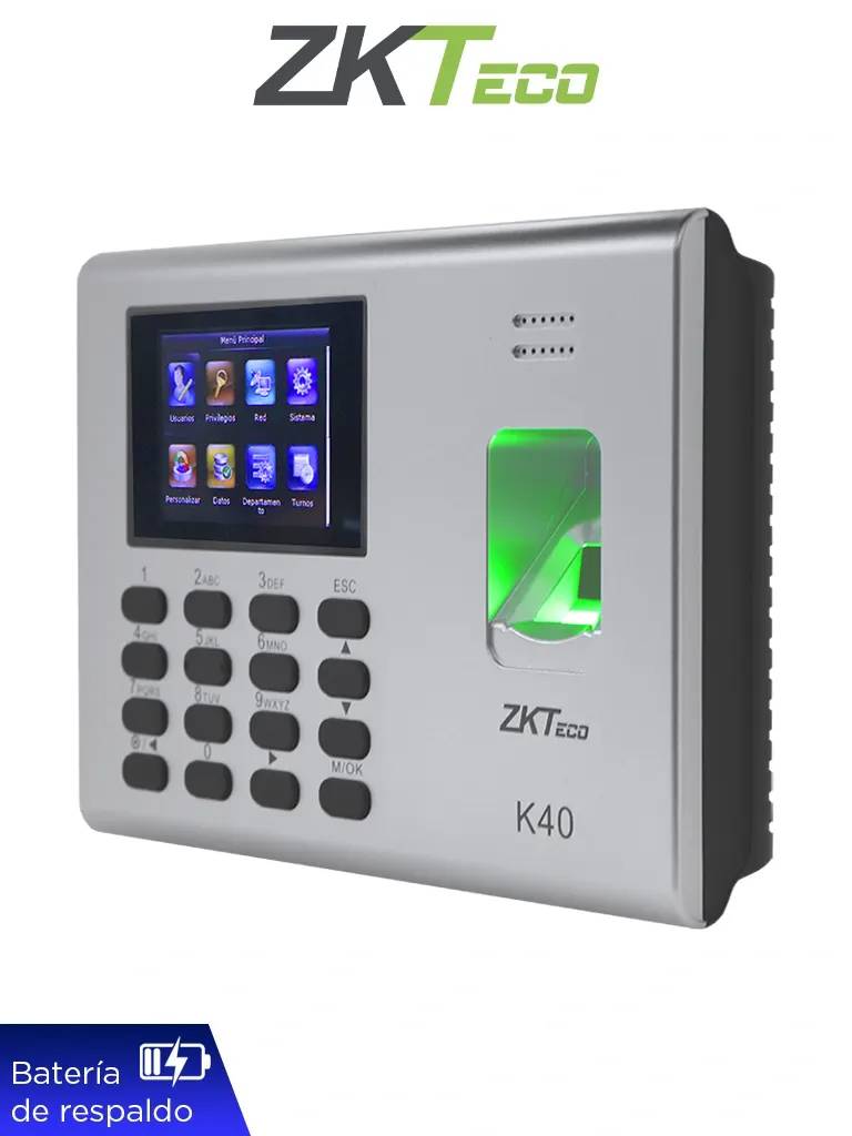 Control de Tiempo y Asistencia ZK TECO ZK -K40 - Vista 2
