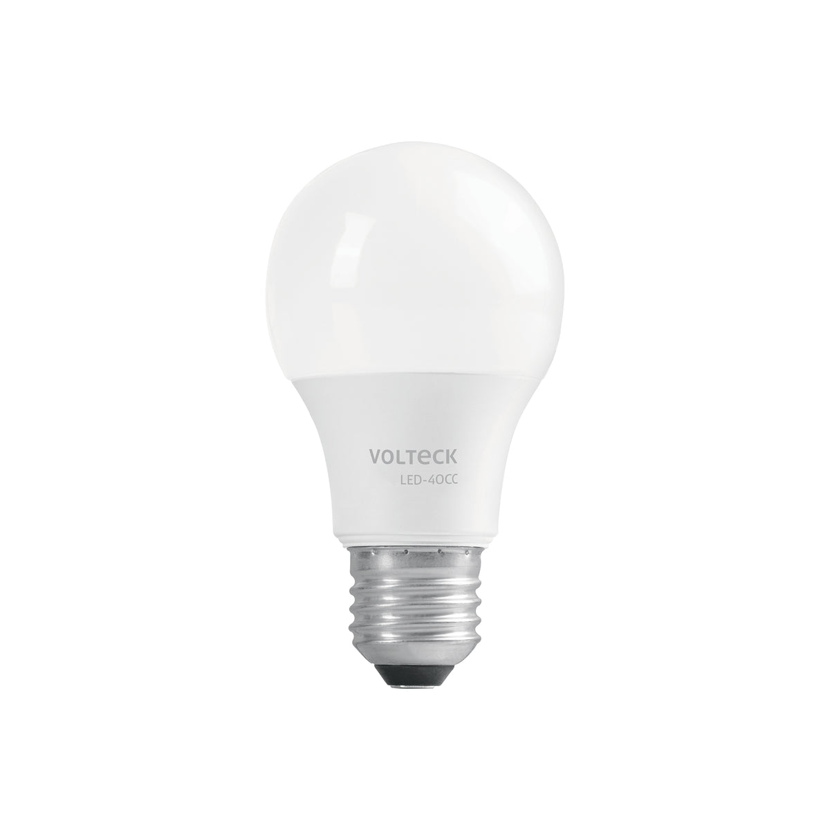 Lámpara LED tipo bulbo A19 6 W luz cálida, caja, Volteck