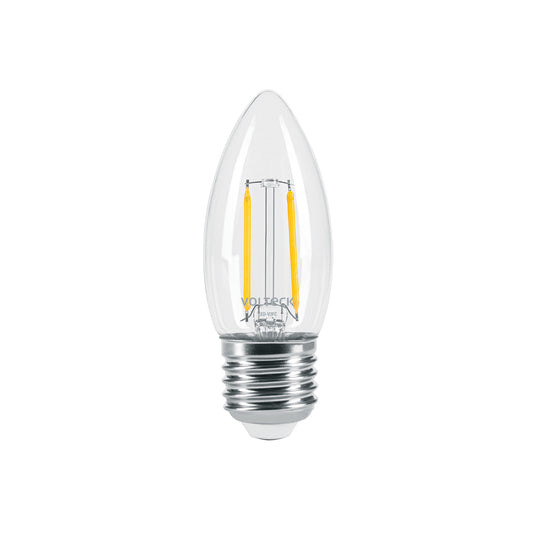 Lámpara LED tipo vela 3 W con filamento luz cálida, blíster