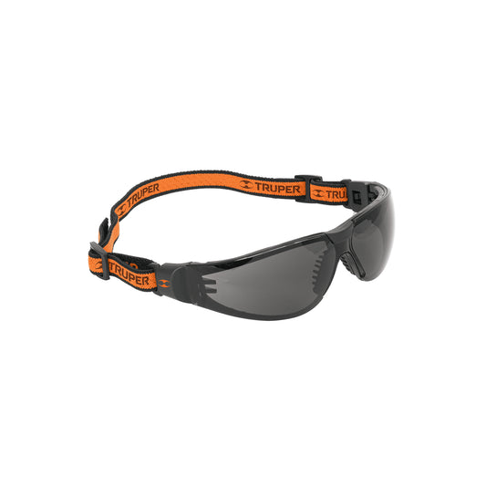 Lentes de seguridad, gris con banda elástica, Active, Truper