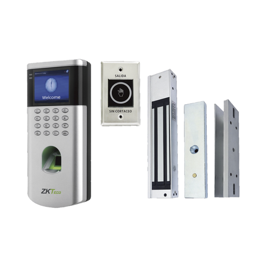 Kit Control de Acceso / Lector Huella y Tarjeta 125 kHz / 1,500 Huellas 5,000 Tarjetas / TCP/IP PUSH / Chapa Magn�tica