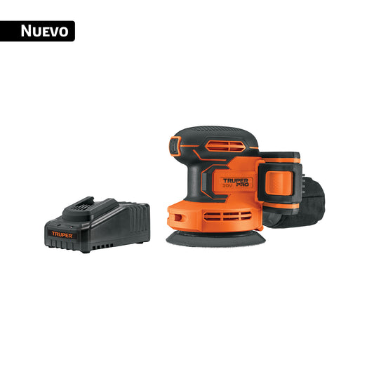 Lijadora roto-orbital 5', 20V, 1 batería 2Ah, PRO