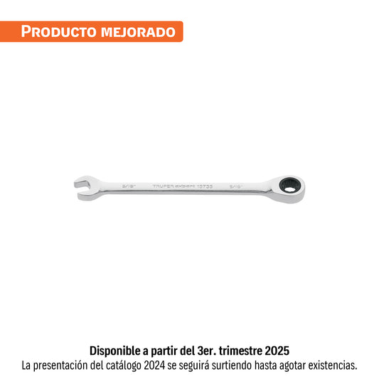 Llave combinada con matraca 5/16' x 135 mm largo, Expert