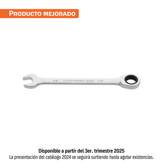Llave combinada con matraca 7/8' x 281 mm largo, Expert