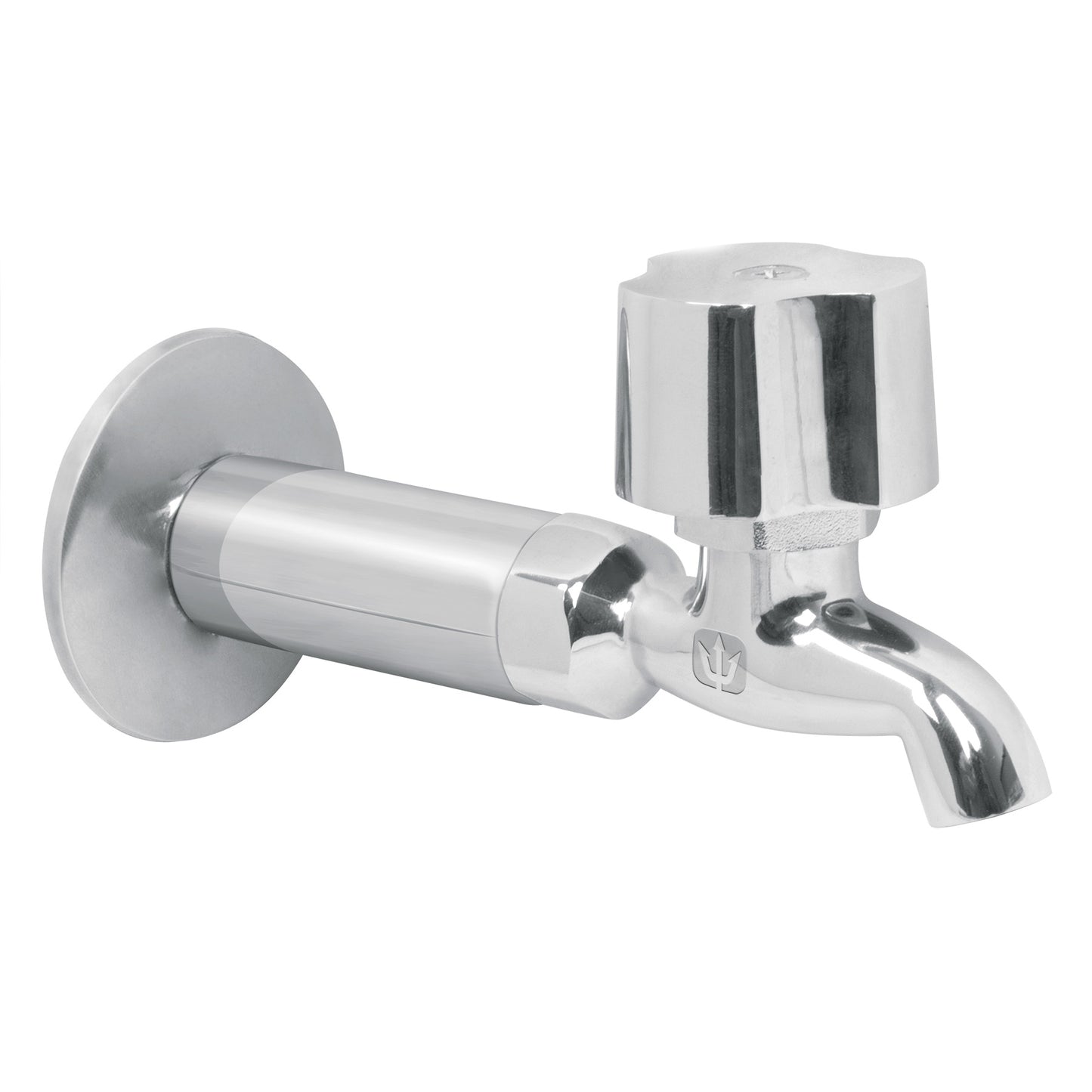 Llave 1/2' para fregadero con niple y chapeton, cromo, BASIC