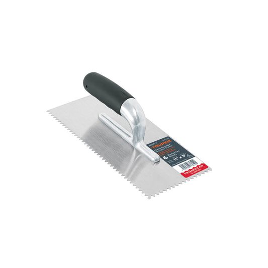 Llana 11' dentado triangular, 6 remaches, mgo comfort grip
