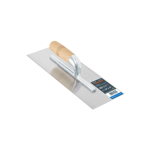 Llana 14' canto recto, 10 remaches, mgo madera, Truper