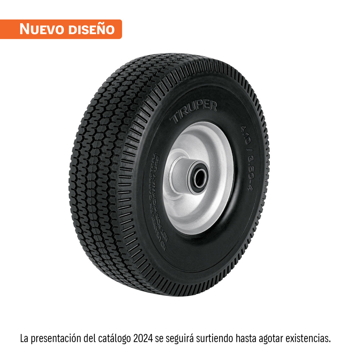 Rueda imponchable 10' para eje central, Truper