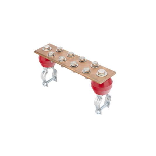Barra Uni�n Torre 1000A / Cobre 100% / Compatible STZ30-45 / Aisladores Rojos / EIA-TIA-BICSI / TMGB-TGB