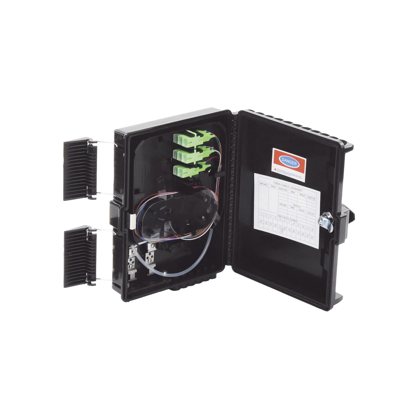 Cierre de Empalme para 24 Fusiones de Fibra �ptica, Interior/Exterior, con 8 Acopladores SC/APC y Splitter 1x8 SC/APC Incluido, IP65