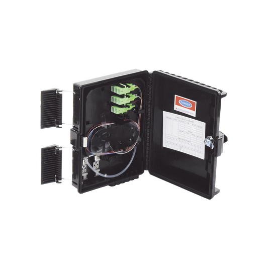 Cierre de Empalme para 24 Fusiones de Fibra �ptica, Interior/Exterior, con 8 Acopladores SC/APC y Splitter 1x8 SC/APC Incluido, IP65
