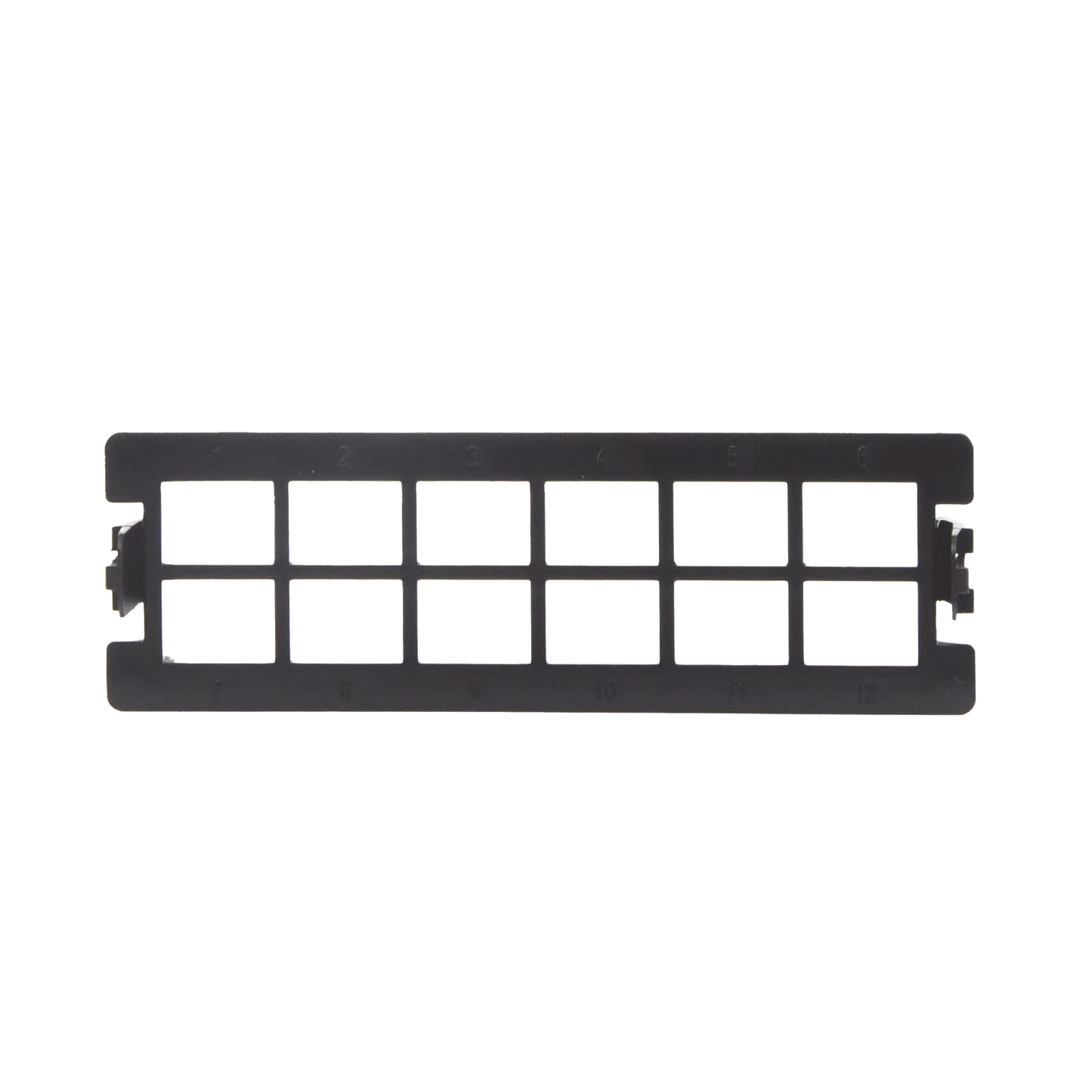Placa Acopladora Vac�a para Distribuidor de Fibra �ptica LP-ODF-8024, Acepta 12 Acopladores SC Simplex o 12 Acopladores LC Duplex, Color Negro