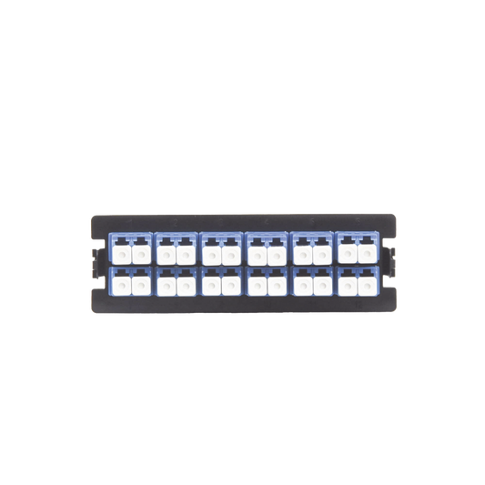 Placa Acopladora para Distribuidor de Fibra �ptica LP-ODF-8024, Incluye 12 Acopladores LC Duplex para Fibra Monomodo