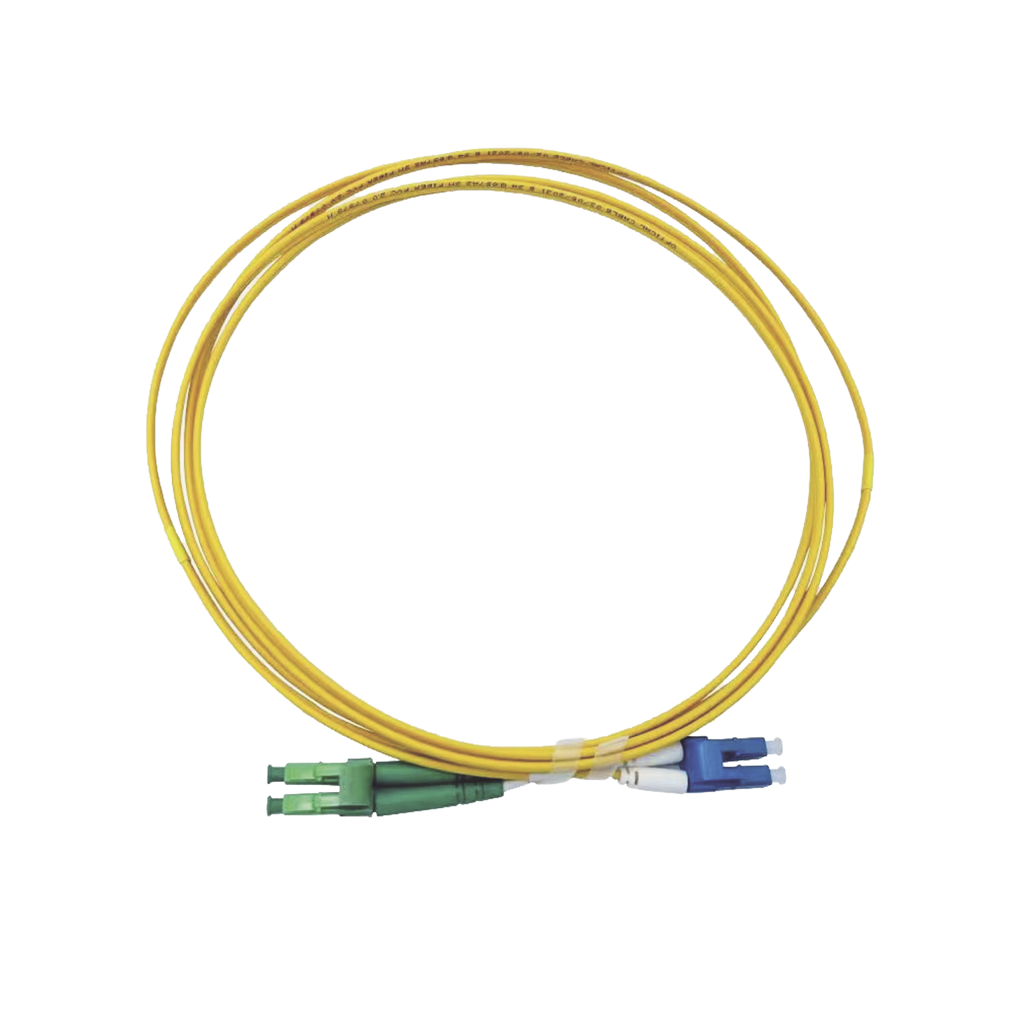 Jumper de Fibra �ptica Monomodo 9/125 LC/UPC-LC/APC, OFNR (Riser), 2.0 mm, D�plex, Amarillo, 3 Metros (9.84 Pies)