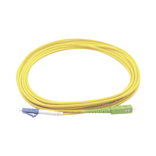 Jumper de Fibra �ptica Monomodo LC/UPC-SC/APC Simplex, Color Amarillo 3 Metros (9.84 Pies)