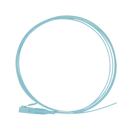 Pigtail de Fibra �ptica Simplex LC, PVC, OM3 50/125, Aqua, 1 Metro (3.28 Pies)