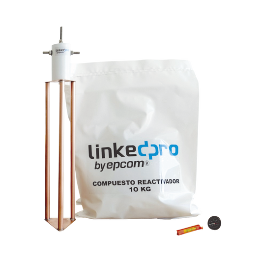 Electrodo Puesta a Tierra 30A / Cobre Electrol�tico / Dise�o Delta / Filtro Equipotencial / Compuesto 12 kg / 45 cm (17.7 in)