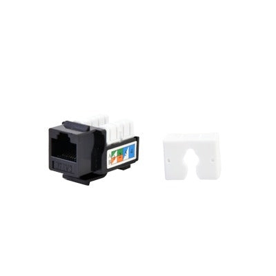 M�dulo Jack Keystone Cat5e con Terminaci�n 110 (Punchdown) para Faceplate - Color Negro