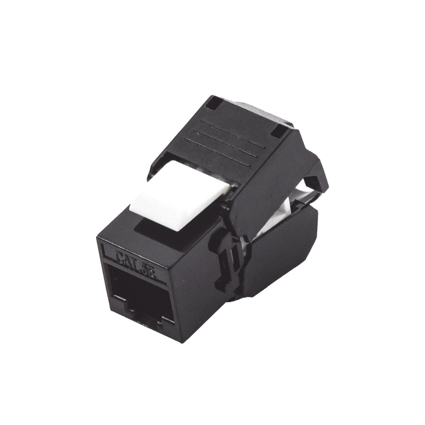 M�dulo Jack Keystone Cat5e (Toolless), con Terminaci�n en �ngulo 180 - Color Negro, Compatible con Faceplate y Patchpanel Linkedpro