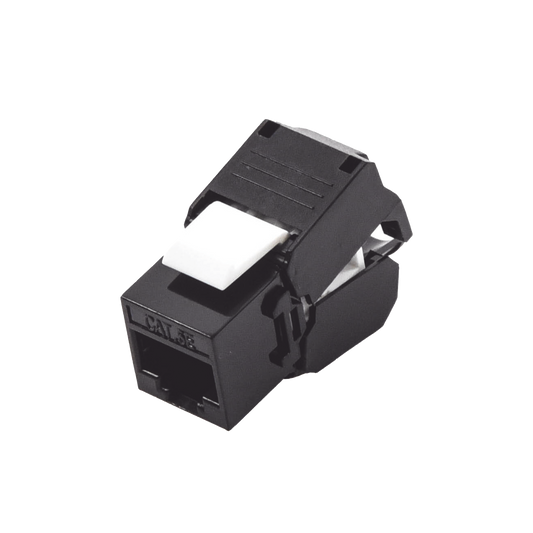 M�dulo Jack Keystone Cat5e (Toolless), con Terminaci�n en �ngulo 180 - Color Negro, Compatible con Faceplate y Patchpanel Linkedpro
