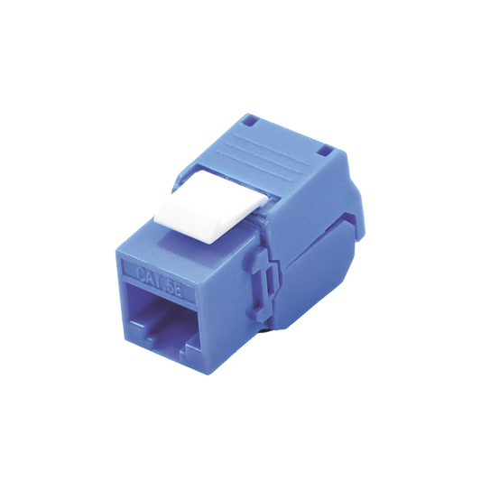M�dulo Jack Keystone Cat5e (Toolless), con Terminaci�n en �ngulo 180 - Color Azul, Compatible con Faceplate y Patchpanel Linkedpro