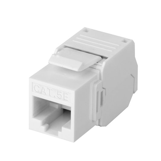 M�dulo Jack Keystone Cat5e (Toolless), con Terminaci�n en �ngulo 180 - Color Blanco, Compatible con Faceplate y Patchpanel Linkedpro