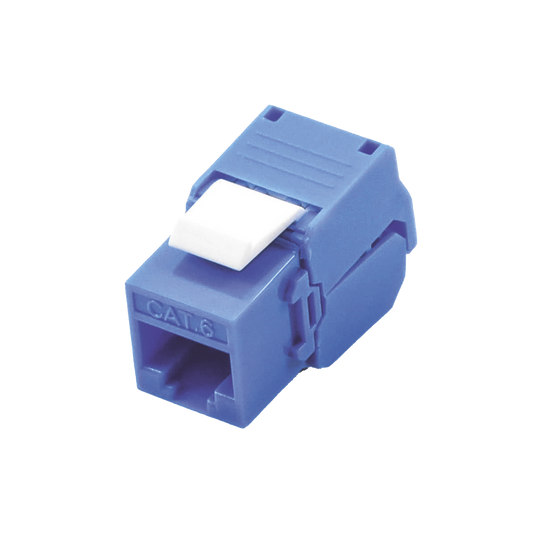 M�dulo Jack Keystone Cat6 (Toolless), con Terminaci�n en �ngulo 180 Grados Color Azul, Compatible con Faceplate y Patchpanel Linkedpro