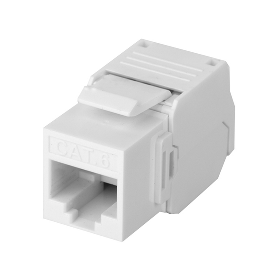 M�dulo Jack Keystone Cat6 (Toolless), con Terminaci�n en �ngulo 180 - Color Blanco, Compatible con Faceplate y Patchpanel Linkedpro