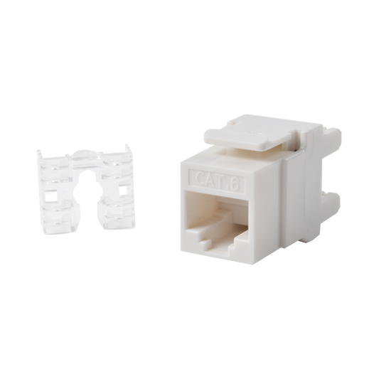 M�dulo Jack Keystone Cat6 con Terminaci�n 110 (Punchdown) �ngulo 180 - Color Blanco
