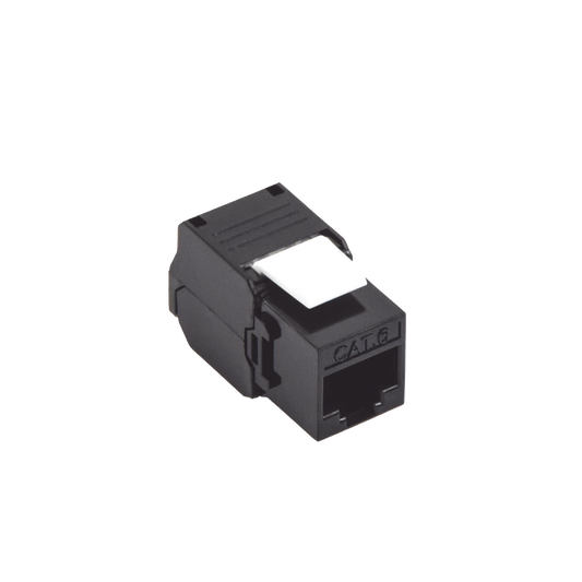 M�dulo Jack Keystone Cat6A (Toolless), con Terminaci�n en �ngulo 180 - Color Negro, Compatible con Faceplate y Patchpanel Linkedpro
