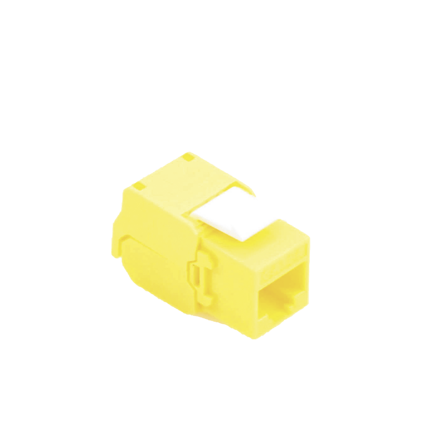 M�dulo Jack Keystone Cat6A (Toolless), con Terminaci�n en �ngulo 180 - Color Amarillo, Compatible con Faceplate y Patchpanel Linkedpro