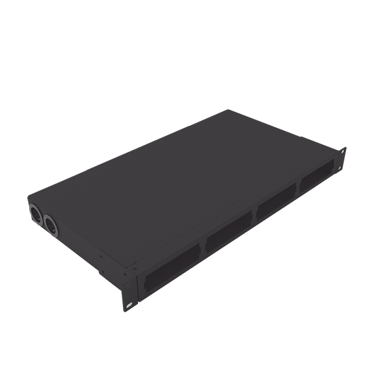 Distribuidor de Fibra �ptica Vac�o 19 Pulgadas, Acepta 4 Placas Acopladoras de Linkedpro, Hasta 24 Fibras, 1UR, Incluye Charola de Empalme