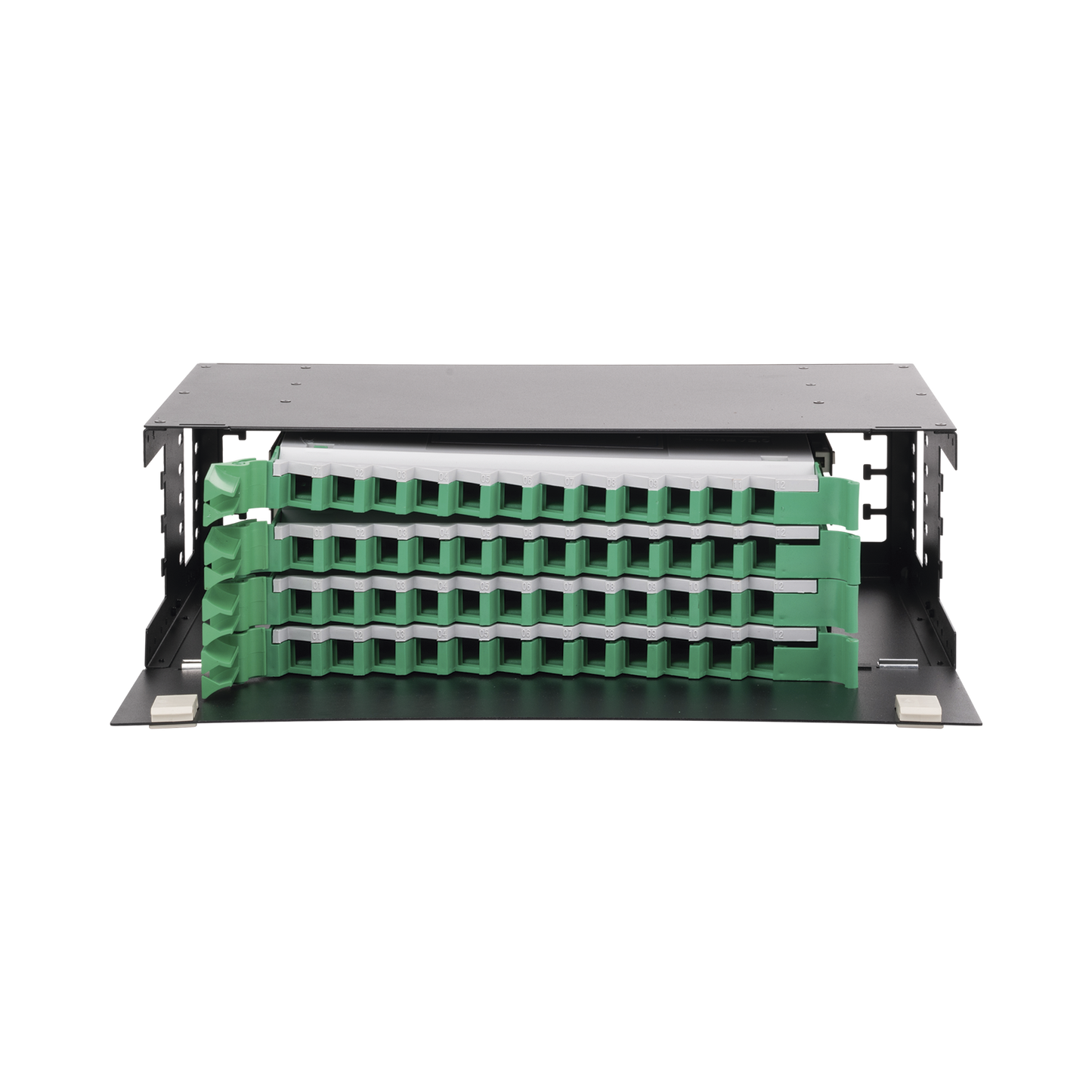 Distribuidor de Fibra �ptica con Bandejas Deslizables, Vac�o, 19 Pulgadas (48.26 cm), Acepta 48 Adaptadores LC Duplex o LC Simplex o 48 SC Simplex, 3U