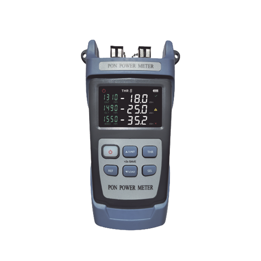 Medidor de Potencia �ptica (OPM) para Fibra �ptica en Redes FTTx / Soporta 3 Longitudes de Onda: 1310nm, 1490nm y 1550nm / Rango de Medici�n de -40 a 25dBm