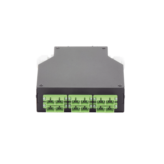 Distribuidor de Fibra �ptica para Riel Din, 6 Acopladores SC/APC Duplex Monomodo con Charola de Empalme