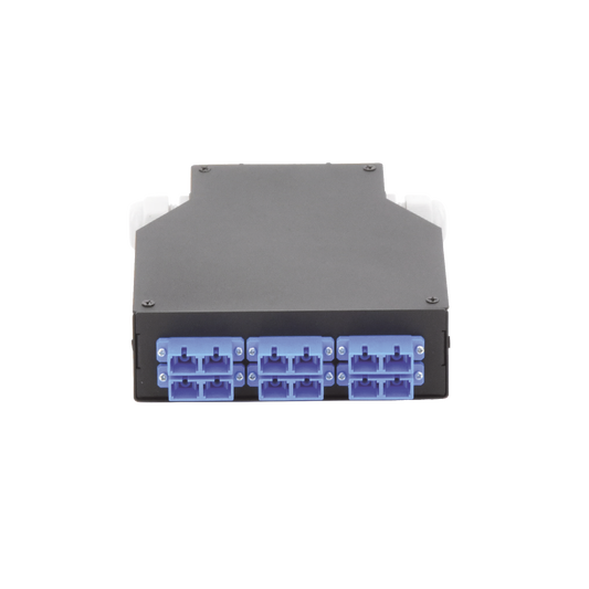 Distribuidor de Fibra �ptica para Riel Din, 6 Acopladores SC/UPC Duplex Monomodo con Charola de Empalme