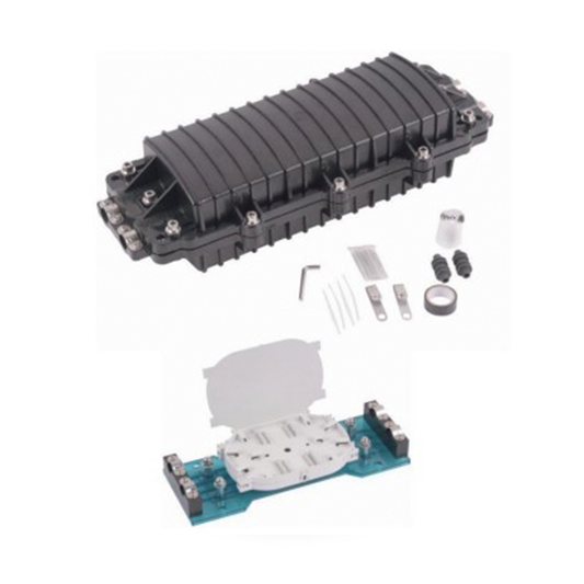 Caja de Distribuci�n de Fibra �ptica Horizontal, Hasta 96 Empalmes, Exterior IP68, 2 Puertos de Entrada y Salida