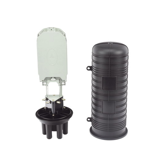 Caja de Distribuci�n de Fibra �ptica Vertical Tipo Domo, 48 Empalmes (Expandible Hasta 96 Empalmes con Charola LP-SCV-48-ST), Exterior, IP68