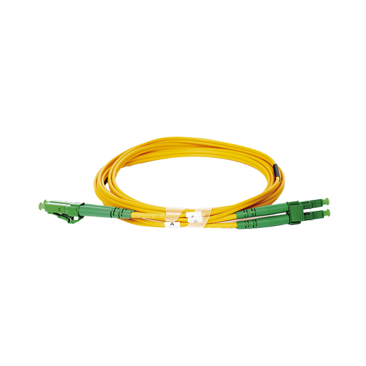 Jumper de Fibra �ptica Monomodo 9/125 LC/APC-LC/APC Duplex PVC, 2.0 mm, Amarillo, 2 Metros (6.56 Pies)