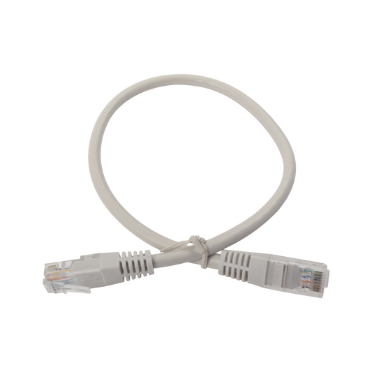 Cable de Parcheo UTP Cruzado Cat6 0.4 Metros (1.31 Pies) - Gris