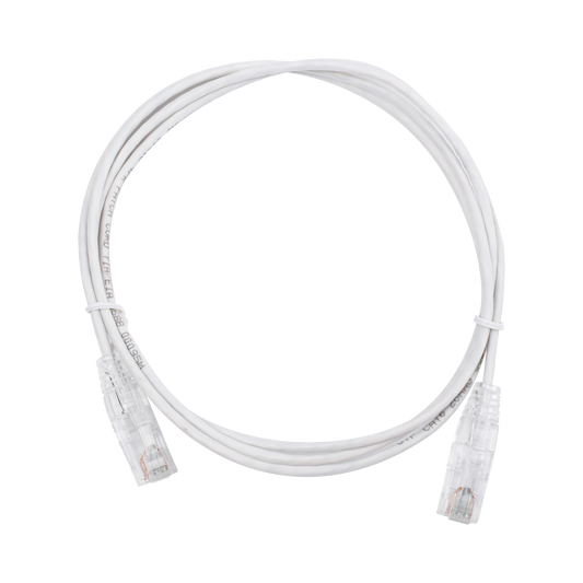 Cable de Parcheo Slim UTP Cat6 - 1.5 Metros (4.92 Pies) Blanco Di�metro Reducido (28 AWG)