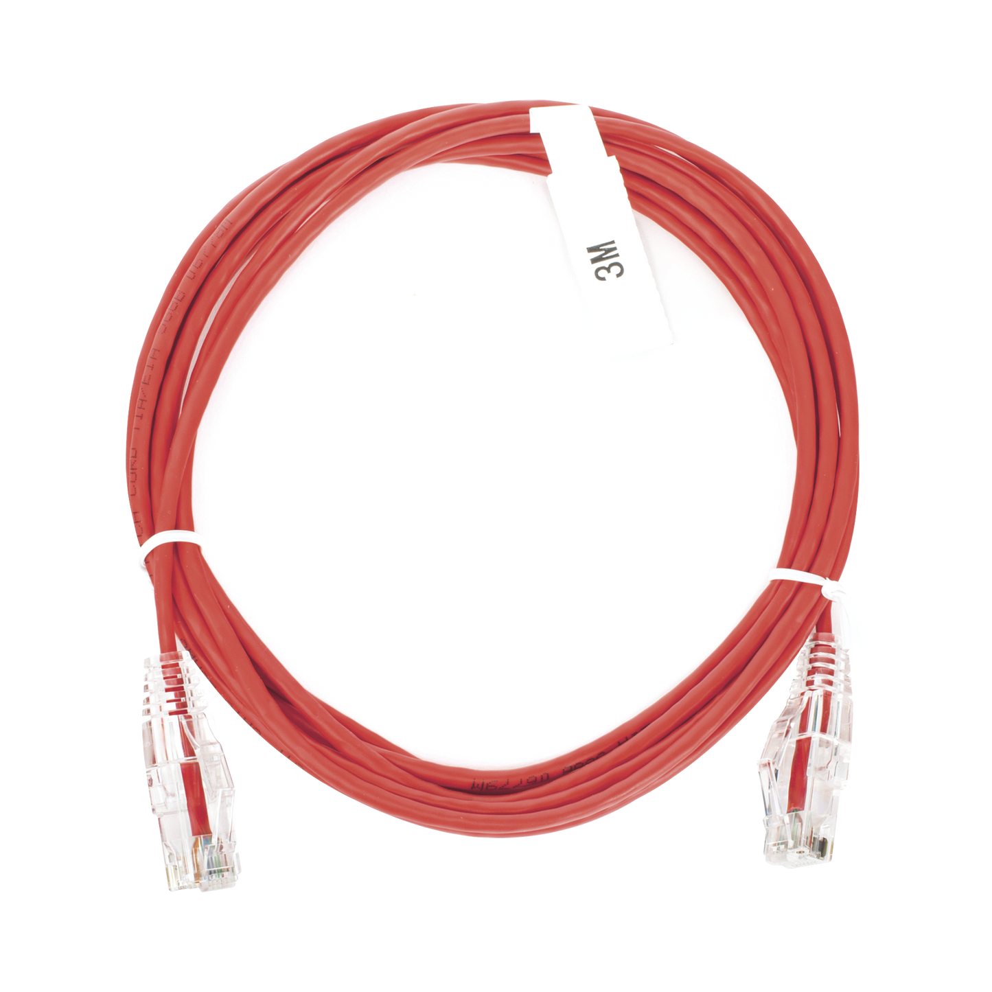 Cable de Parcheo Slim UTP Cat6 - 3 Metros (9.84 Pies) Rojo Di�metro Reducido (28 AWG)