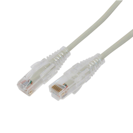 Cable de Parcheo Slim UTP Cat6A - 0.5 Metros (1.64 Pies) Gris, Di�metro Reducido (28 AWG)