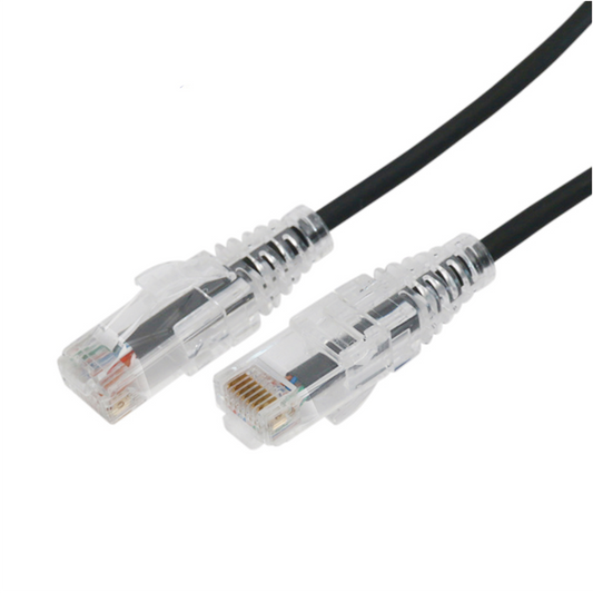 Cable de Parcheo Slim UTP Cat6A - 10 Metros (32.81 Pies) Negro, Di�metro Reducido (28 AWG)